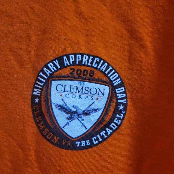 Clemson Vs Citadel Orange Graphic T-Shirt Size L - Picture 4 of 5